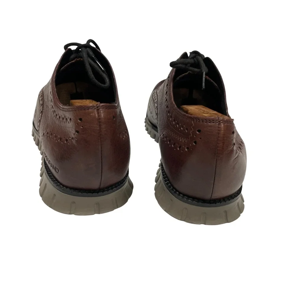 Cole Haan Zerogrand Wingtip Oxford Mens British Tan Leather Shoes C14493
